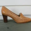 Perforated Leather Heels - Size 40,5