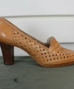 Perforated Leather Heels - Size 40,5