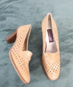 Perforated Leather Heels - Size 40,5