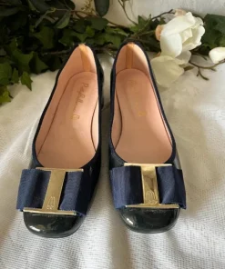 ~Pretty Ballerinas Ballerinaskor i mörkblått, storlek 38.5 ~