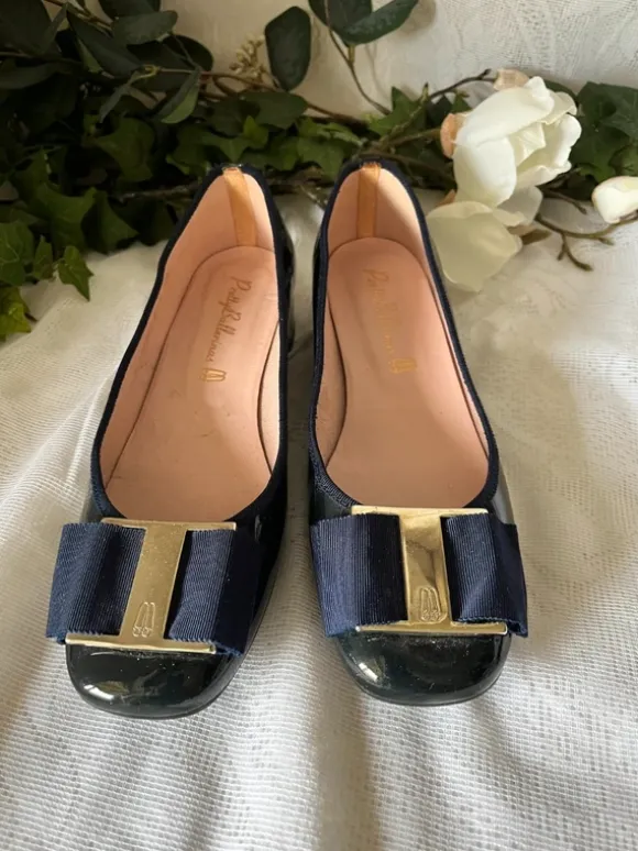 ~Pretty Ballerinas Ballerinaskor i mörkblått, storlek 38.5 ~