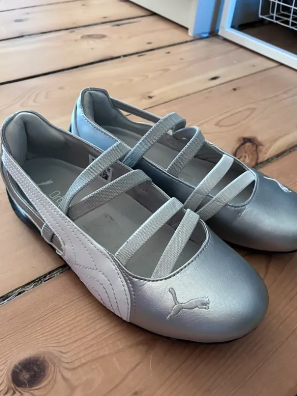 Puma ballerina-sneakers i sølv