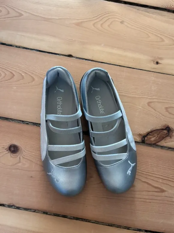 Puma ballerina-sneakers i sølv