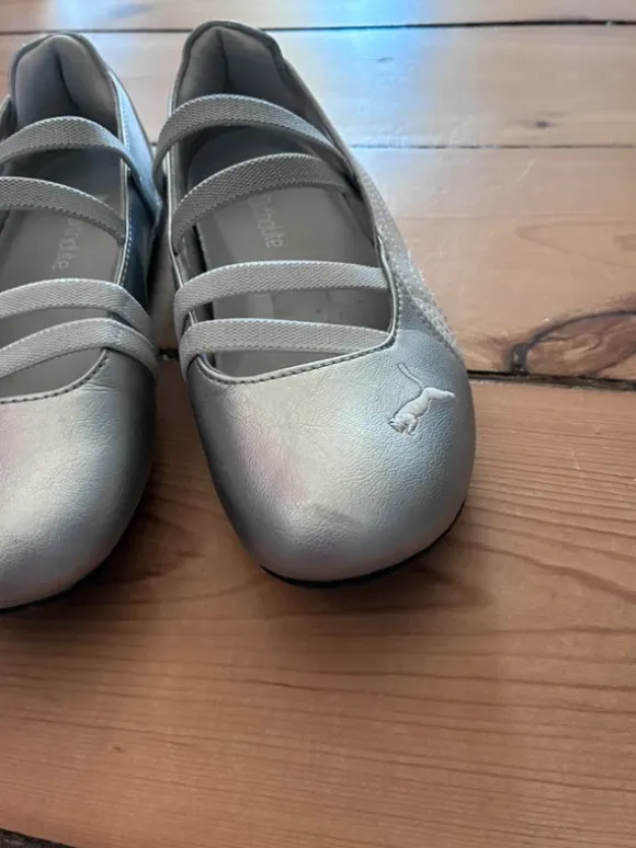 Puma ballerina-sneakers i sølv