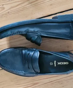 Real leather penny loafers Geox