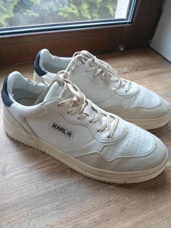 Skórzane sneakersy Karl Lagerfeld r. 45 białe oryginał