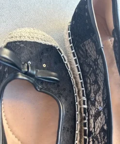 Sorte ballerina med sløjfe