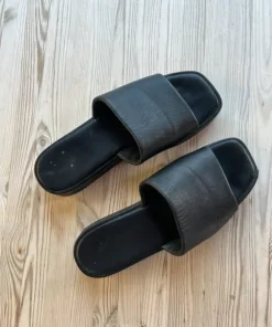 Sorte læder sandaler