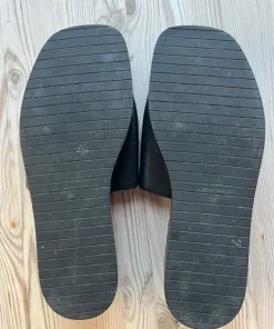 Sorte læder sandaler