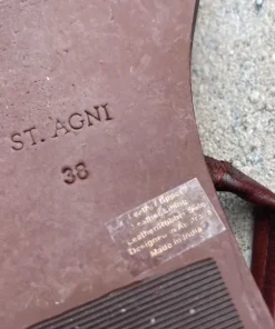 St. Agni flade sandaler i smørblødt brunt skind