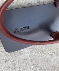 St. Agni flade sandaler i smørblødt brunt skind