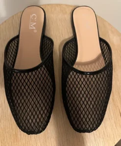 Svarta mesh mules 40