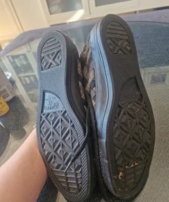 Unique woven converse high tops black and grey size 41.5