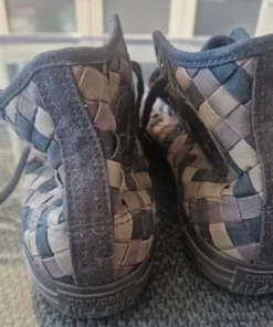 Unique woven converse high tops black and grey size 41.5