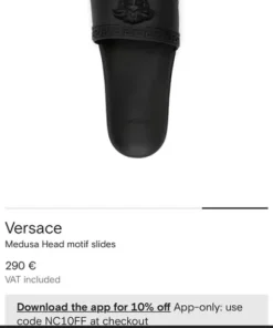 Versace pool sliders size 43