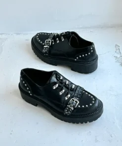 vintage derby glany new rock ćwieki buty skórzane alternative goth emo