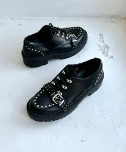 vintage derby glany new rock ćwieki buty skórzane alternative goth emo