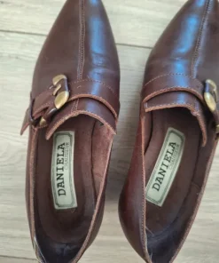 Vintage læderpumper fra Daniela Chausseur | Str. 35 |