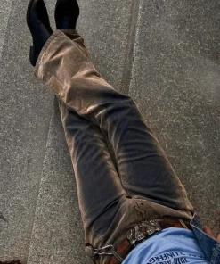 Vintage Leather Monki Stripe Boots Kickers