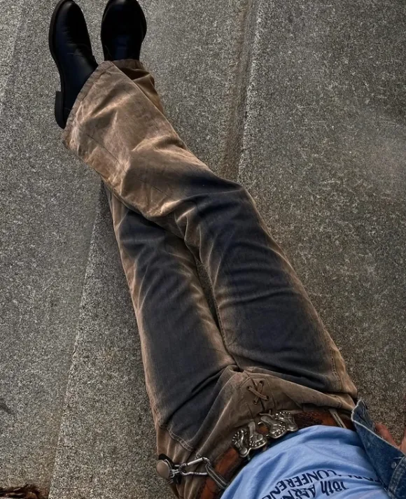 Vintage Leather Monki Stripe Boots Kickers