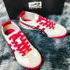 White & Red Onitsuka Tiger Casual Lace-Up Shoes - Size 39