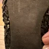 Woven leather flats, 37