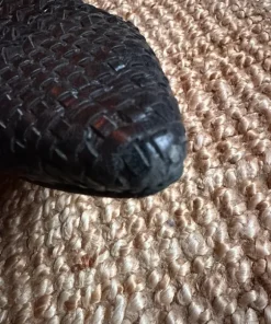 Woven leather flats, 37