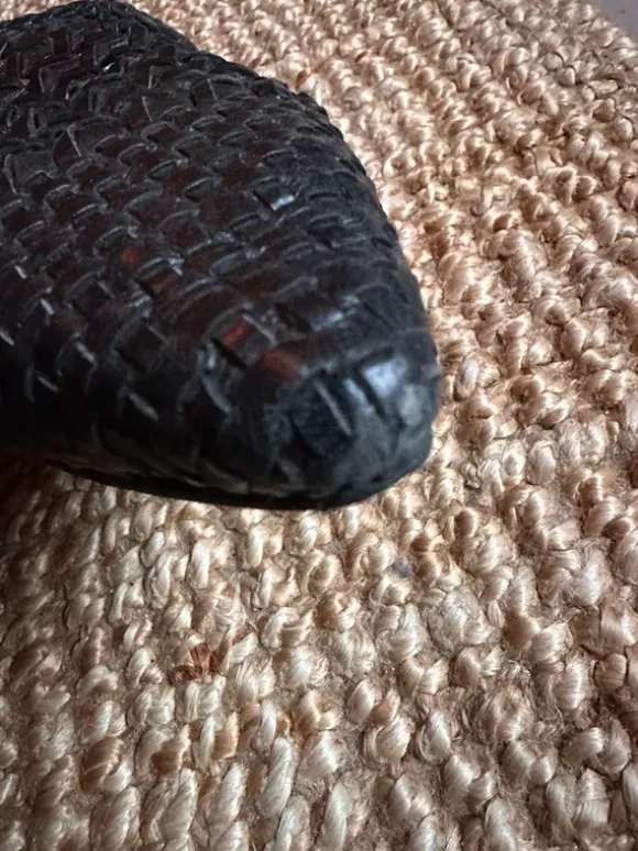Woven leather flats, 37