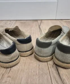 Zestaw 2 par espadryli roz 45 beżowe i szare, wkladka 29 cm